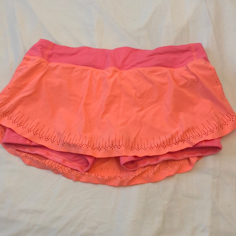 Lululemon | Pop Orange Run Light as Air Skort